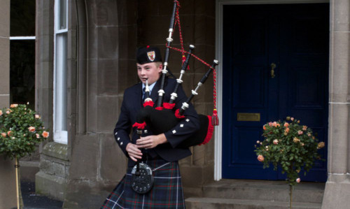 Alexander Sanger, 16, from Montrose who will be piper at a memorial event in Belgium.