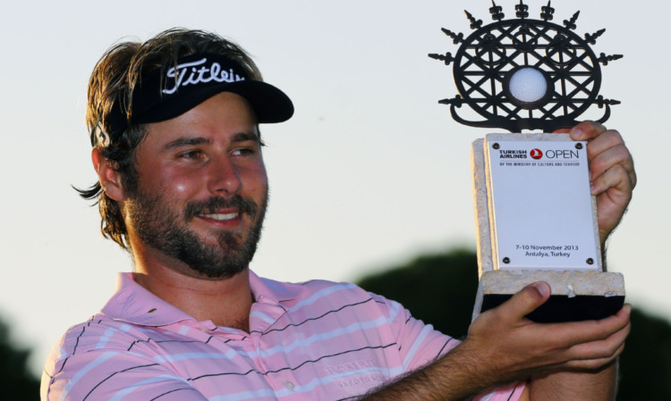 A sweet moment for Victor Dubuisson.
