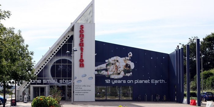 Building exterior of Sensation Science Centre, Dundee.