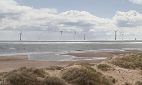 An artist's impression of the proposed turbines.
