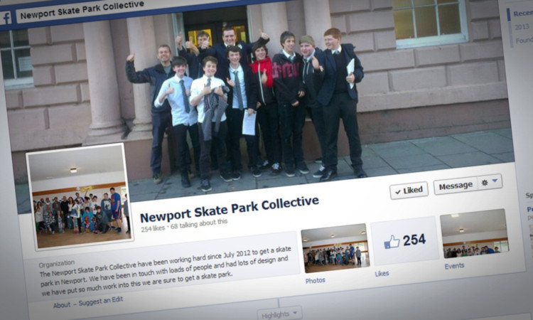 The group have a Facebook page at www.facebook.com/NewportSkateParkCollective.