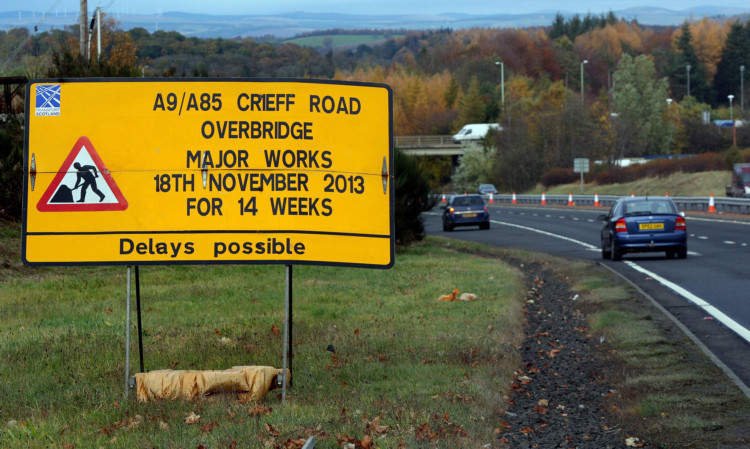 Kris Miller, Courier, 15/11/13. Picture today at the A9 and flyover on the A85 in Perth where work is due to start on the second phase of development.