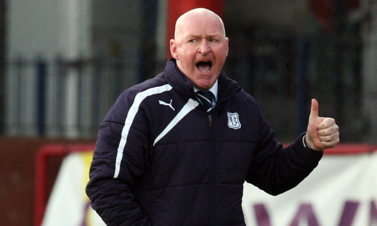 John Brown keeping his men on their toes during Saturday's match.