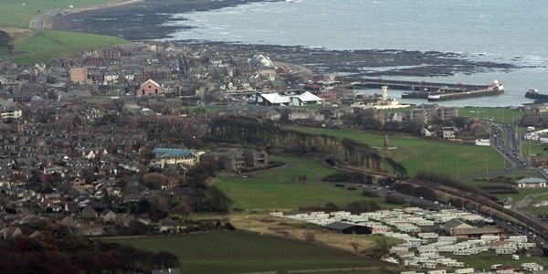 Aerial:       Arbroath, from the west.