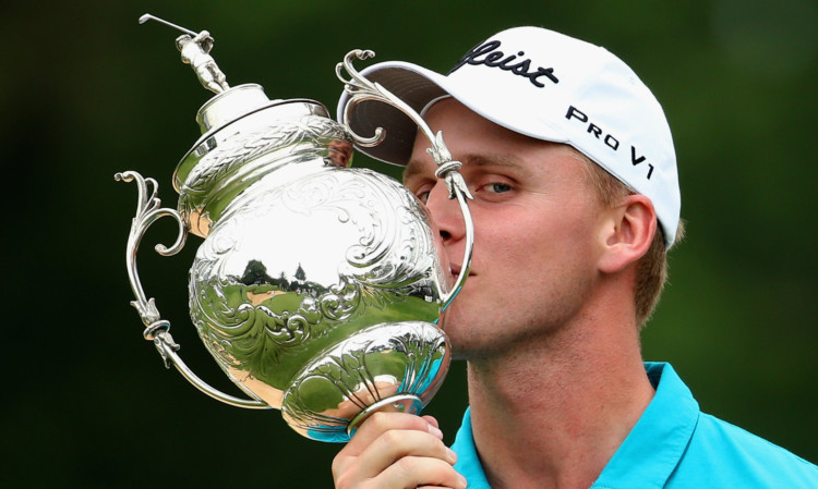 Morten Orum Madsen celebrates his win in Ekurhuleni.