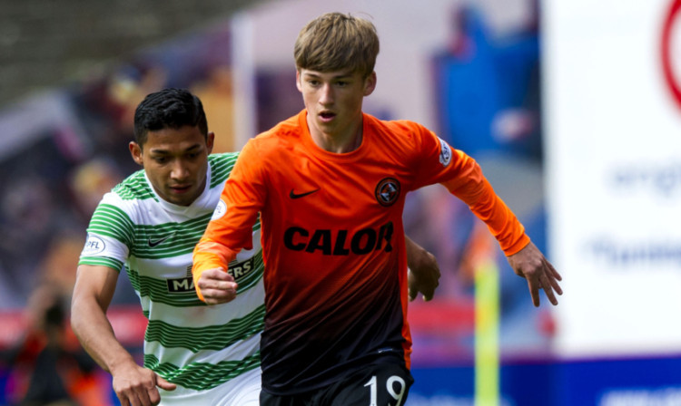 A fresh-faced Ryan Gauld in action for Dundee United