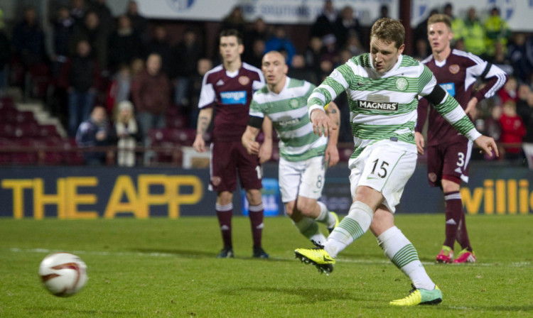 Kris Commons scores from the penalty spot to complete his hat-trick.