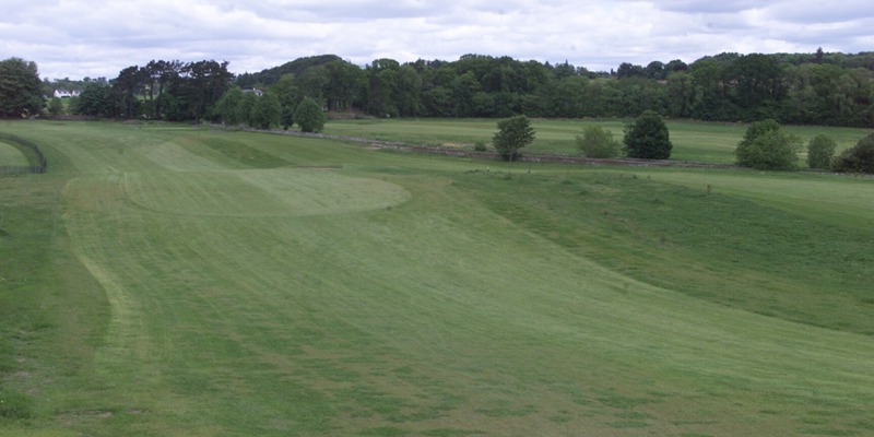 D Jamieson tele features 8/6 Ballumbie GC.
 The first and eighteenth fairways at Ballumbie Castle Golf Club.