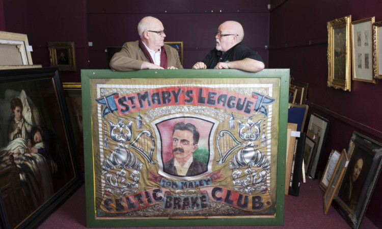 Mr Carberry, left, and former banner owner Jim Mullin.