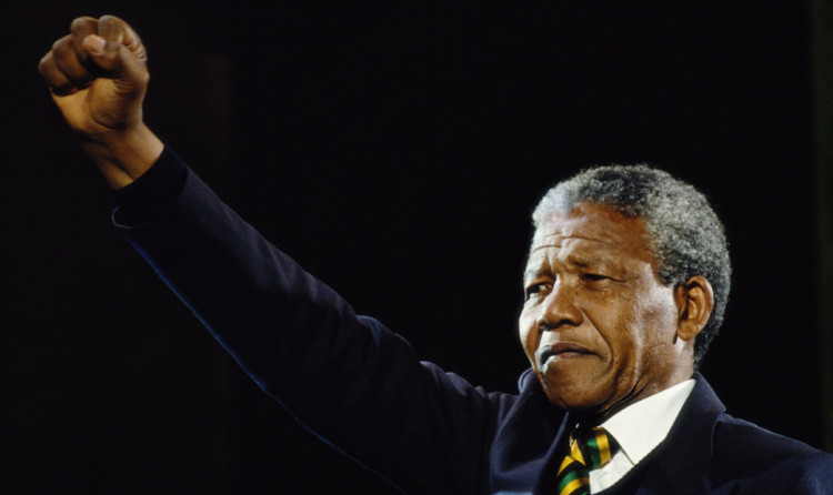 FILE - Former South African President Nelson Mandela Has Died Aged 95 Nelson Mandela attends a concert in the UK to celebrate his release from prison, 16th April 1990. (Photo by Georges De Keerle/Getty Images)