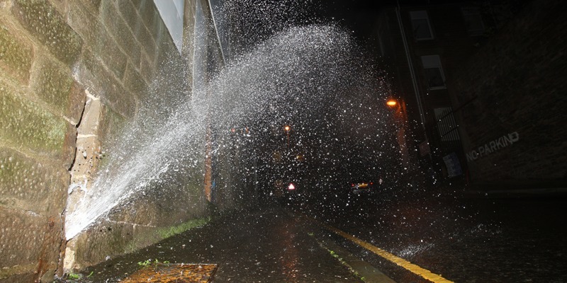 3 Dens Street, Dundee. Burst water pipe picture to accompany.