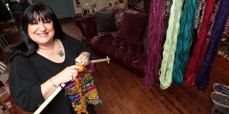 John Stevenson, Courier,23/08/11. Perth. Yarn and Fabric Studio up and running again after recent flooding.Pic shows shop owner Elena Costello in the restocked shop.