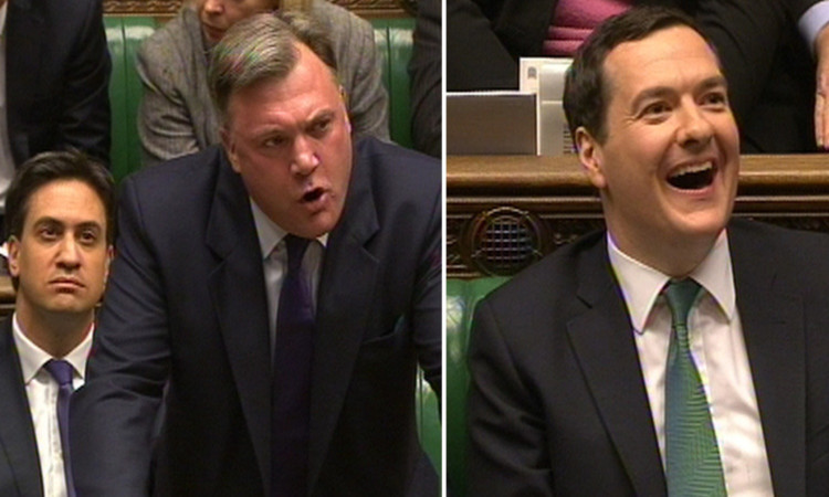 Ed Balls (left) was widely lampooned for his angry response to George Osborne's Autumn Statement.