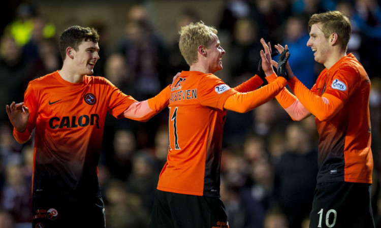 Gary Mackay-Steven (centre) is enjoying playing in a team full of attacking flair.