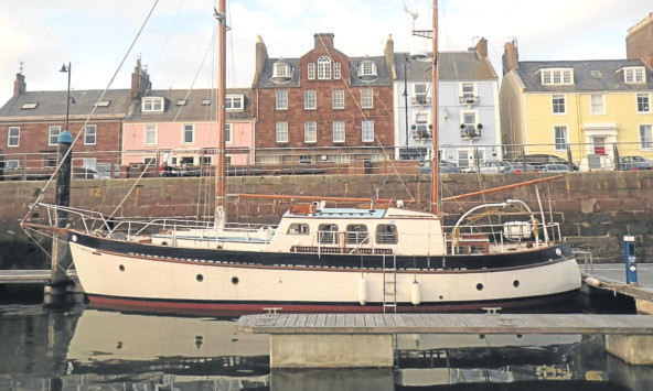 The Anntoo at her new berth in Arbroath.