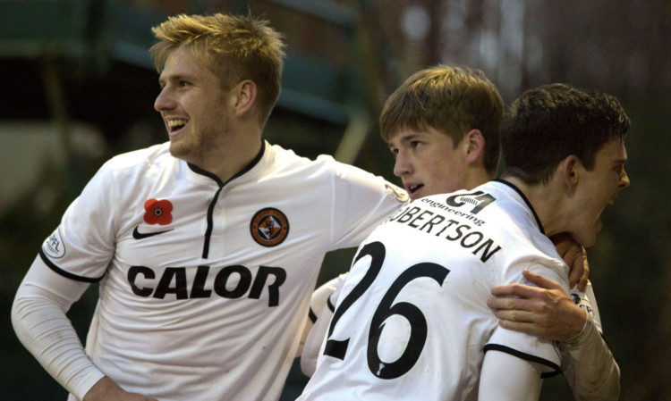 Three of Jackie's Juniors - Stuart Armstrong, Ryan Gauld and Andrew Robertson.