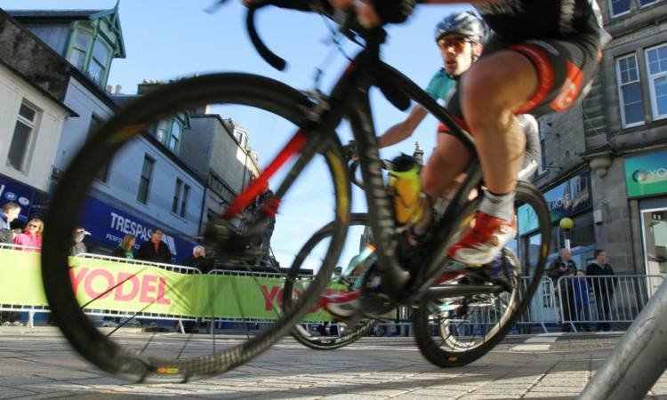 Riders racing through the cente of Kirkcaldy during this year's event.