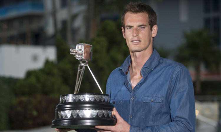 Andy Murray received his award at his training base in Miami.