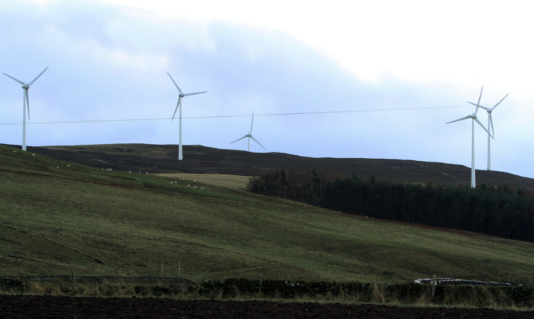 Turbines at Ark Hill wind farm near Glamis.