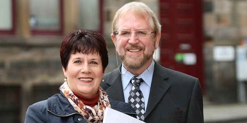 Kris Miller, Courier, 09/09/11. Picture today shows Linda and Vic Ross outside their solicitors with a copy of the Judgement of the Employment Tribunal.