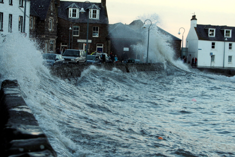 Hundreds of people in Stonehaven were evacuated after the town was hit by flooding in December 2012.