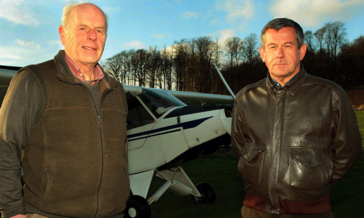 Stuart Russell (left) and Archie Liggat believe Skywatch could help in the search for missing people.