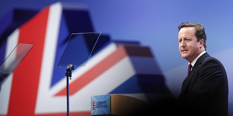 Prime Minister David Cameron delivers his keynote speech to the Conservative Party Conference at the Manchester Central, Manchester.