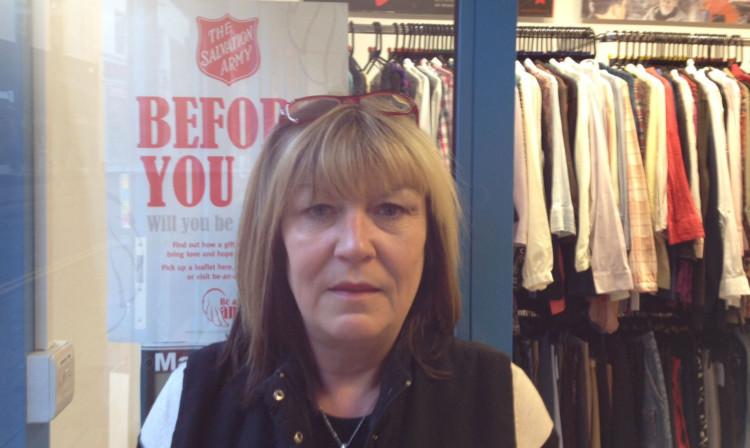 Debra Navin, manager of the Salvation Army shop in Arbroath.