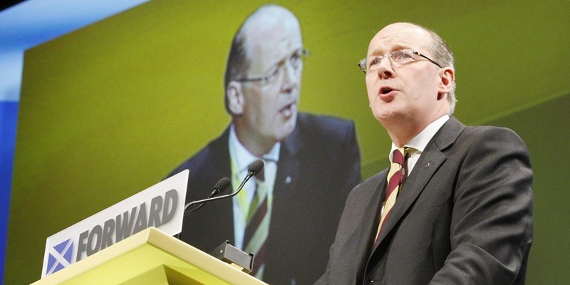 MSP John Swinney, Cabinet Secretary for Finance and Growth, during the last day of the 77th Scottish National Party annual conference at the Eden Court Theatre in Inverness.