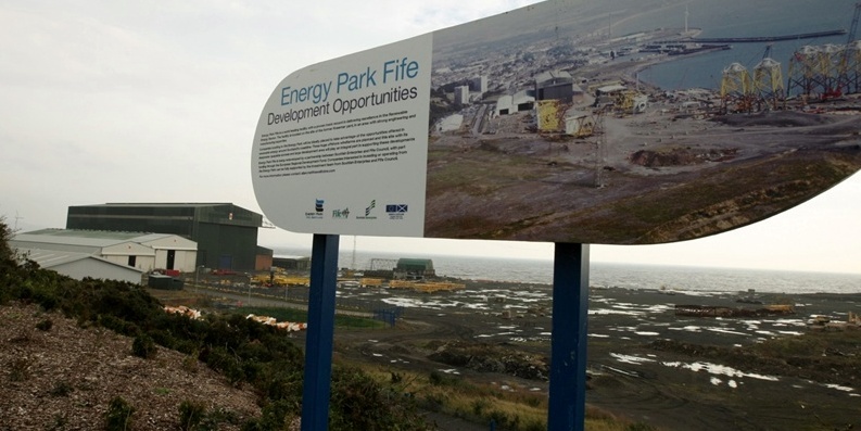 DOUGIE NICOLSON, COURIER, 24/10/11, NEWS. 



Pic shows the Fife Energy Park at Methil today, Monday 24th October 2011. To go with story by Claire Warrender, Kirkcaldy office.