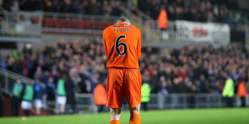 Kris Miller, Courier, 25/10/11. Dundee Utd V Falkirk, League Cup. Devestated/lonely looking Willo Flood hangs his head after missing penalty.