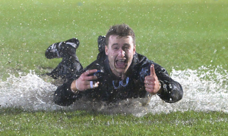 Glasgow's Stuart Hogg sees the funny side after the postponement.