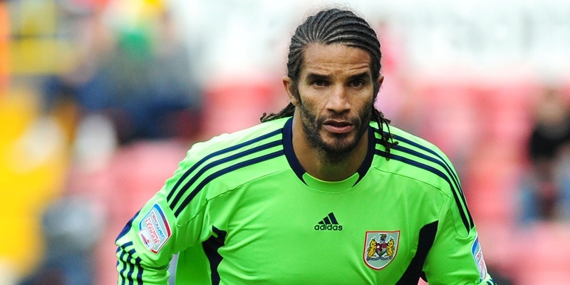 Bristol City's David James in action during their Npower Championship game at Ashton Gate