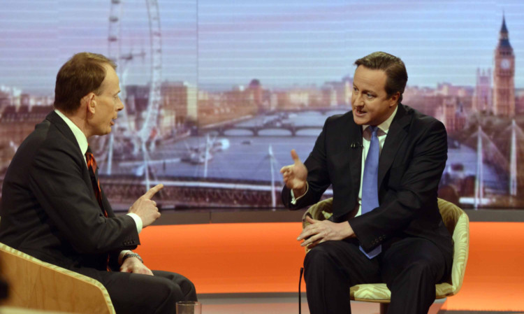 Andrew Marr quizzes Prime Minister David Cameron on the Andrew Marr Show.