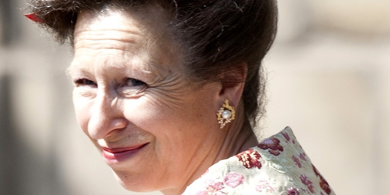 Princess Anne arrives at the wedding of Zara Phillips and Mike Tindall at Canongate Kirk in Edinburgh, Scotland.