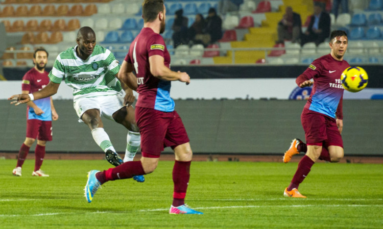 Amido Balde rifles home Celtic's third goal of the game.