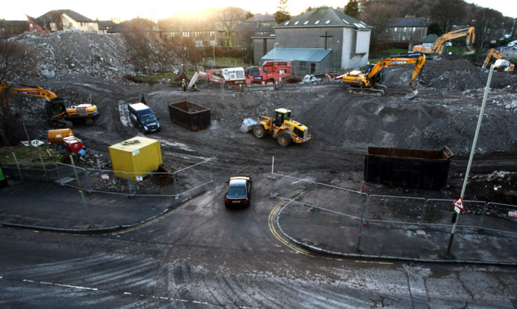 Work continues at the site of the former Derby Street multis.