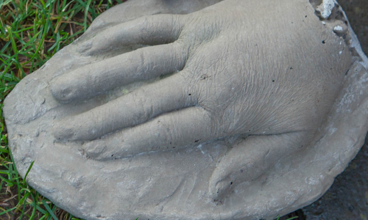 The mysterious hand art was found in Arbroaths Victoria Park.