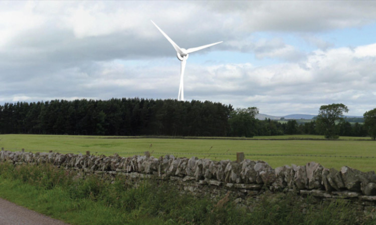 Plans to erect a 250ft wind turbine near the golf club are being met with opposition.