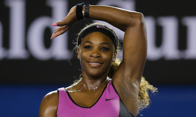 Serena Williams elebrates after defeating Ashleigh Barty.