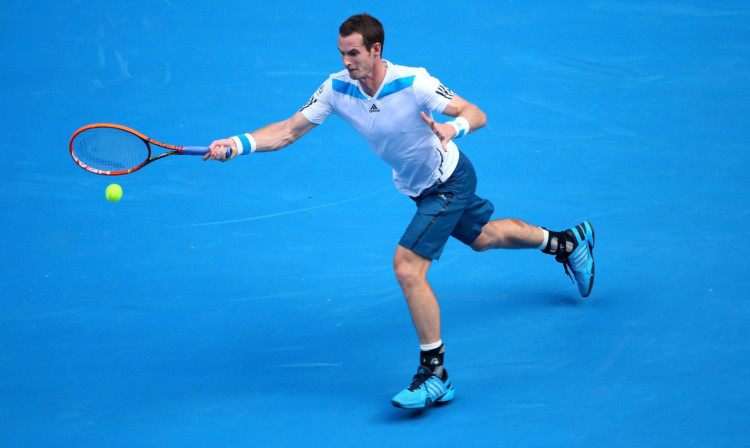 Andy Murray in his first round match against Go Soeda of Japan.