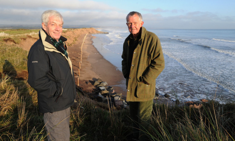Cause for concern: Councillor David May, left, and Montrose Golf Links chairman Alan Crow.