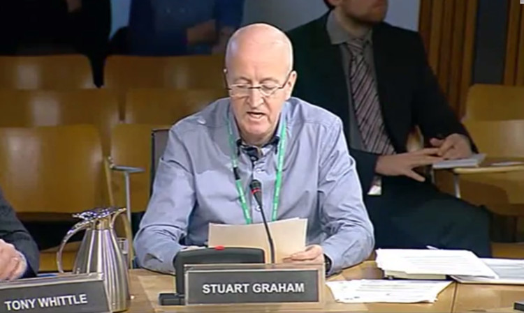 Stuart Graham at Tuesday's public petitions committee.