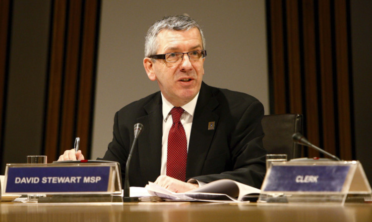 Committee Convener David Stewart MSP pictured as The Public Petitions Committee launches its report on tackling child sexual exploitation in Scotland.