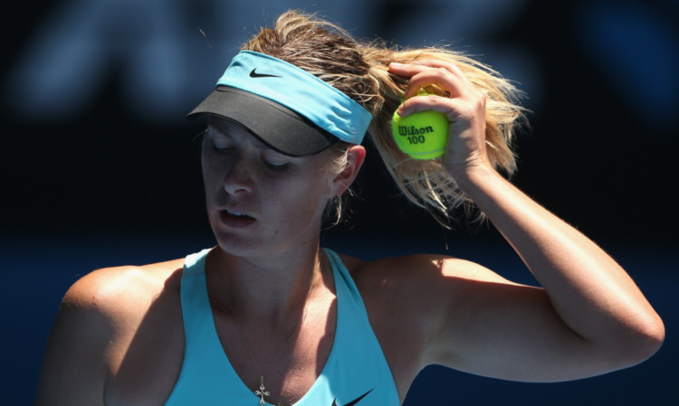 Maria Sharapova battled against soaring temperatures in Melbourne as well as Karin Knapp in her second round match.