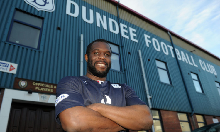 Christian Nade unveiled as a Dundee player in January 2014.