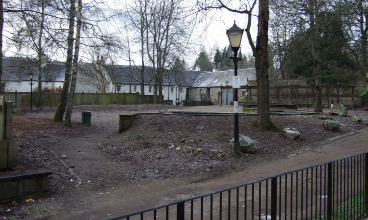 St Ninians Garden in Dunkeld before work starts on its transformation.
