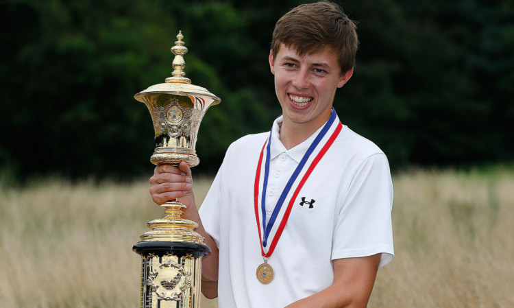 Matthew Fitzpatrick with his US Amateur trophy. But where does he go from here?