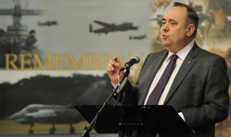 Alex Salmond announcing details of the First World War commemoration events at the Royal British Legion Scotland's annual conference in Perth last May.