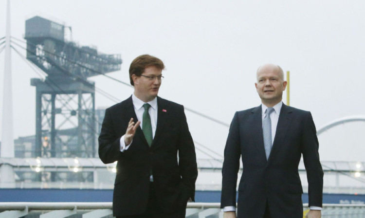 Danny Alexander and William Hague in Glasgow.